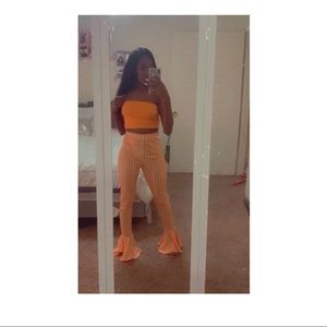 Two piece ruffle leggings set